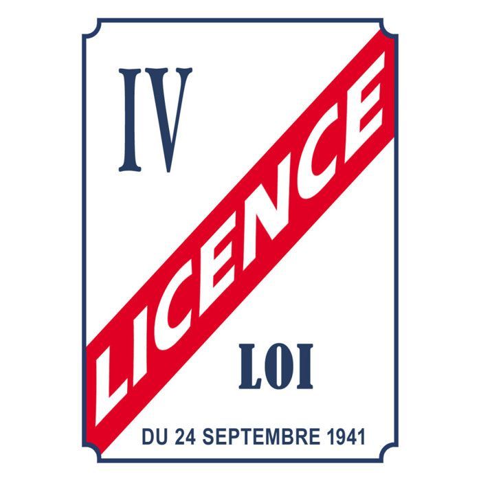 LICENCE IV - 21x15cm - Autocollant/Sticker