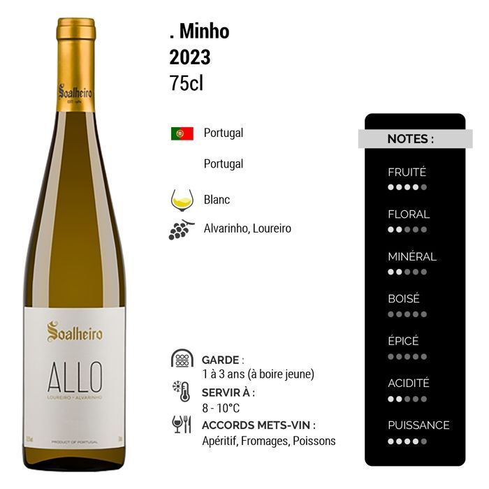 Soalheiro Minho Allo 2023 - Vin Blanc du Portugal (6x75cl)