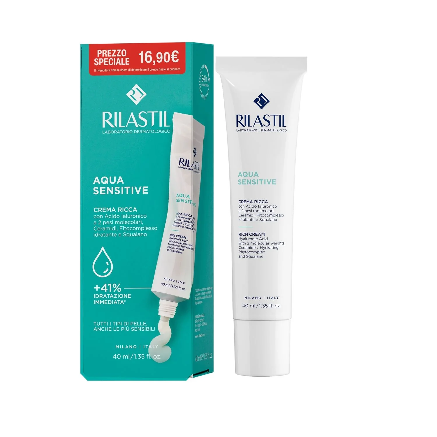 Aqua Sensitive - Crema Ricca - Tratt.collo e décolleté idratante