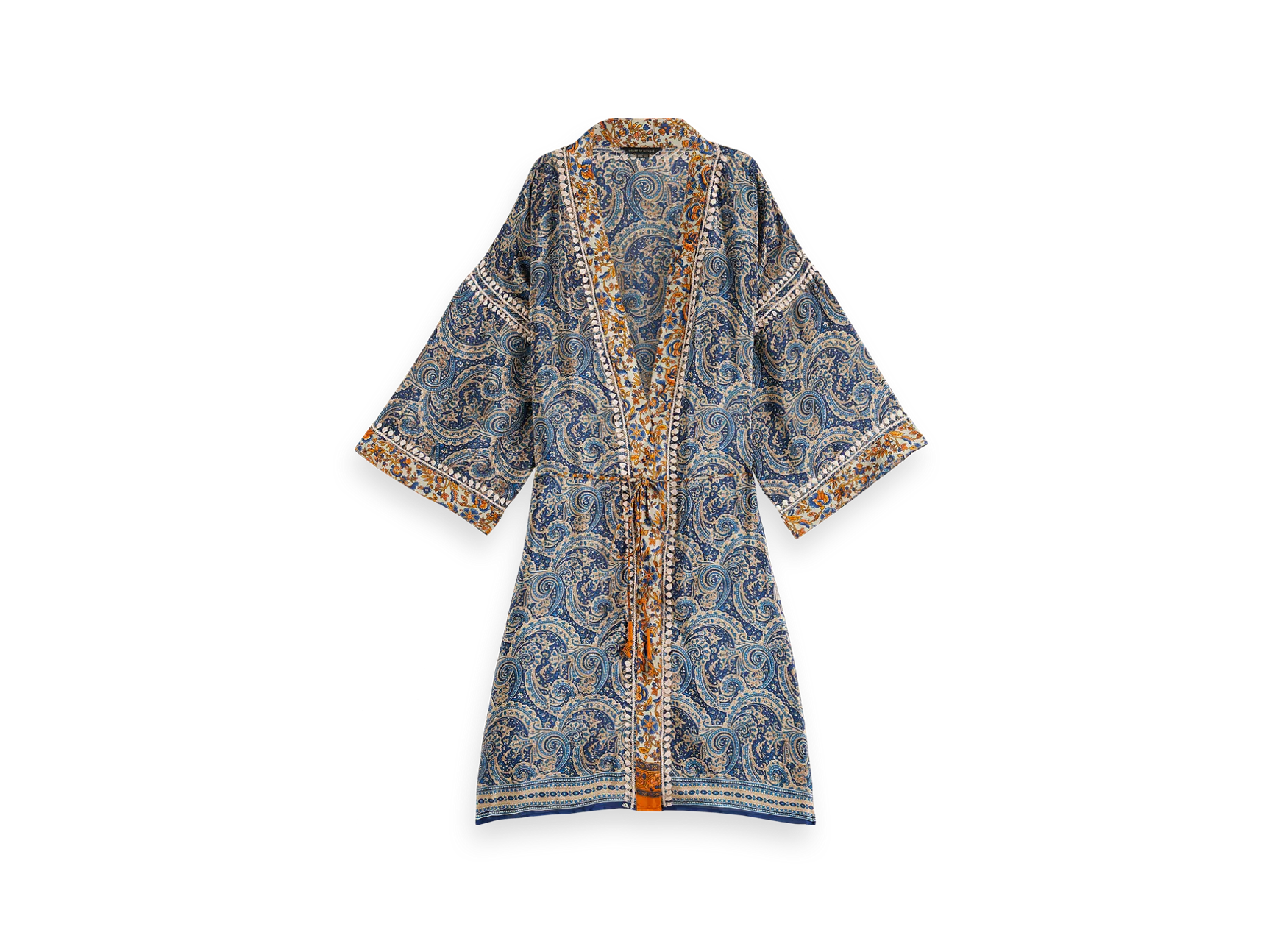 Jaypur Sari Kimono Azul Cobalto