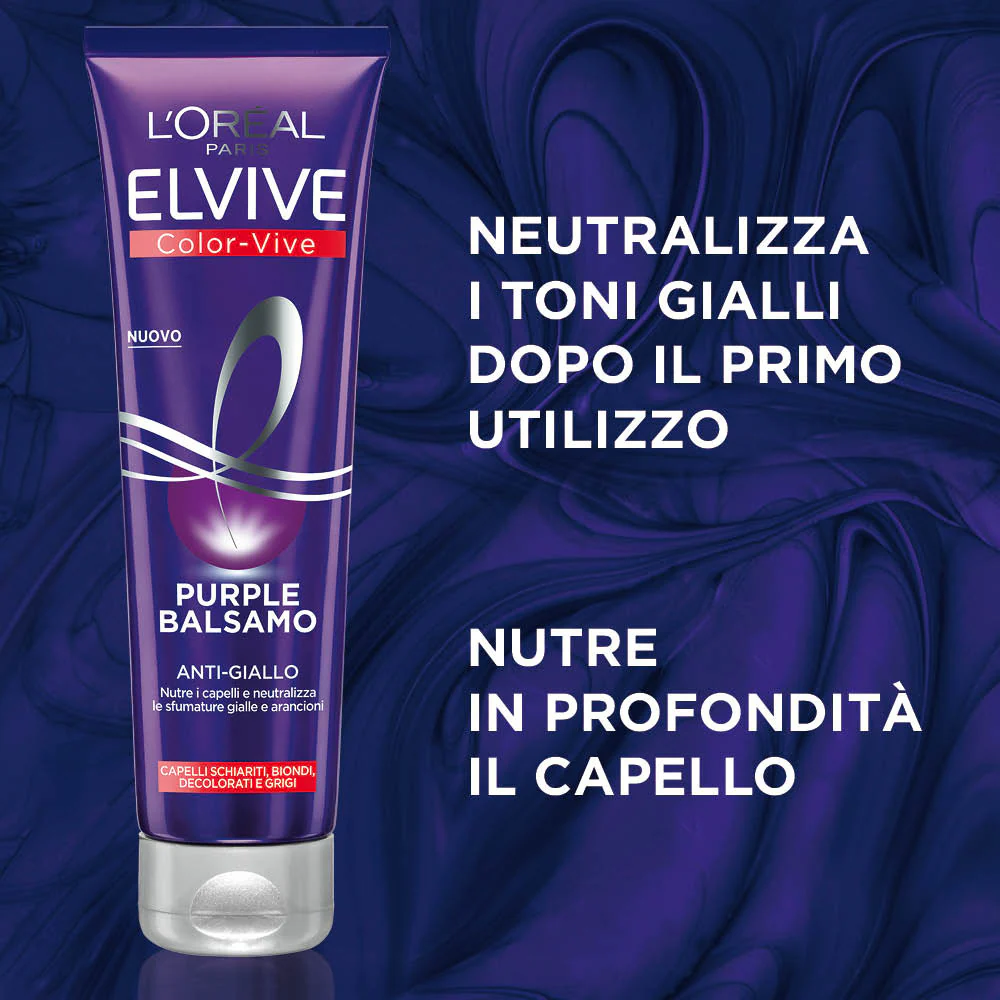 Elvive Balsamo antigiallo Color Vive Purple - Balsamo Protezione Colore Capelli
