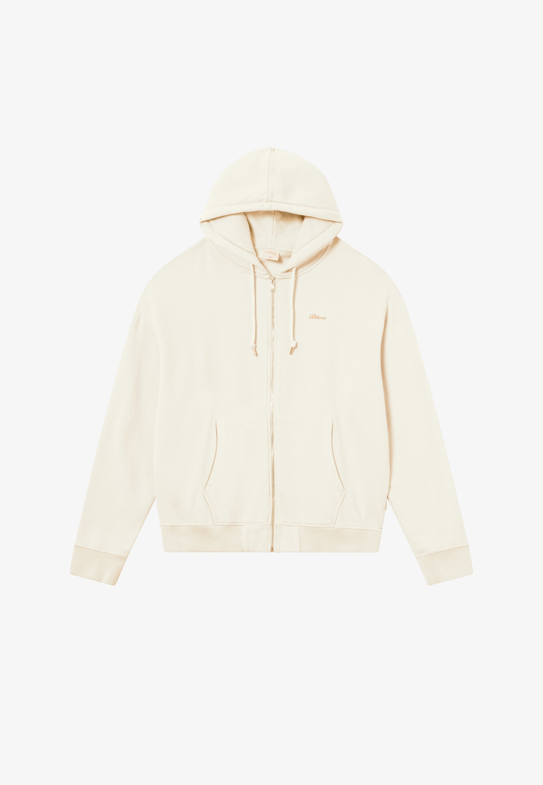 Felpa con cappuccio unisex BLKVIS SCRIPT - bianco antico
