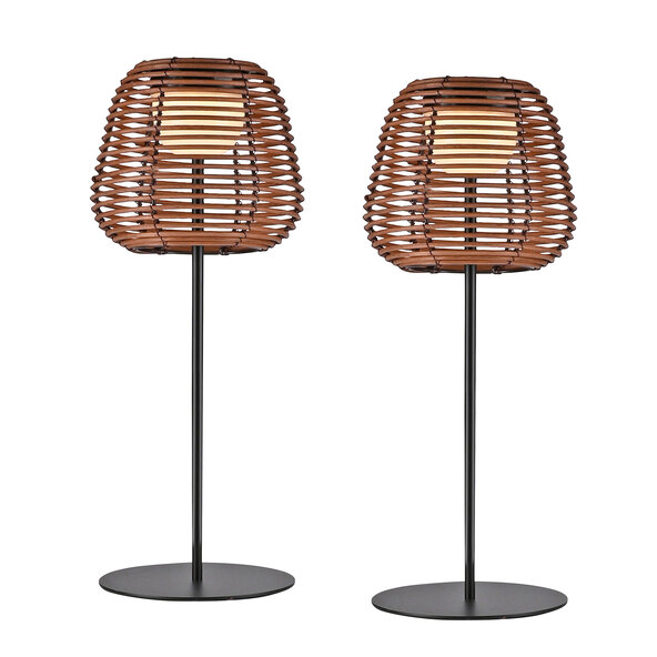 SASKIA LED oplaadbare tafellamp, set van 2