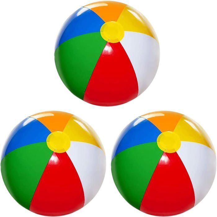 Strandballen [Set van 3] Opblaasbare strandballen voor kinderen - Strandspeelgoed voor kinderen en peuters, zwembadspelletjes