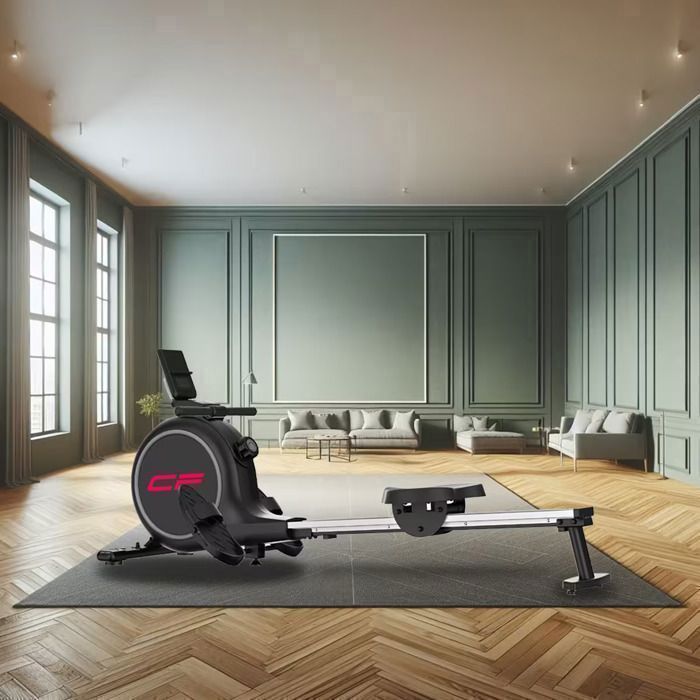 Remo ergométrico - Clover Fitness CF Rower 322 - Tela LCD - 16 níveis de resistência - Volante de 13 kg
