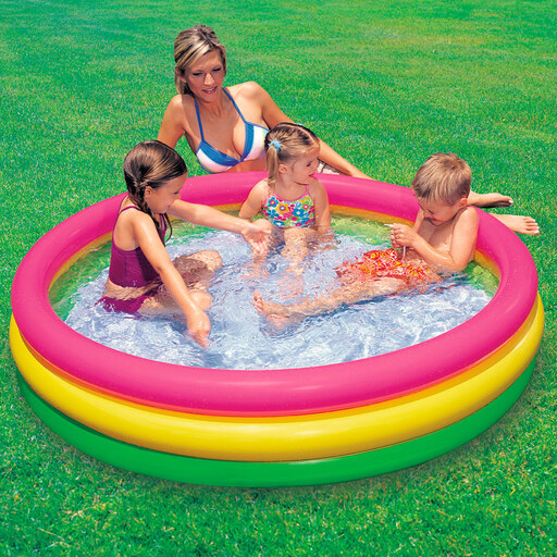 Piscine gonflable Intex Sunset 3 anneaux 114 x 25 cm