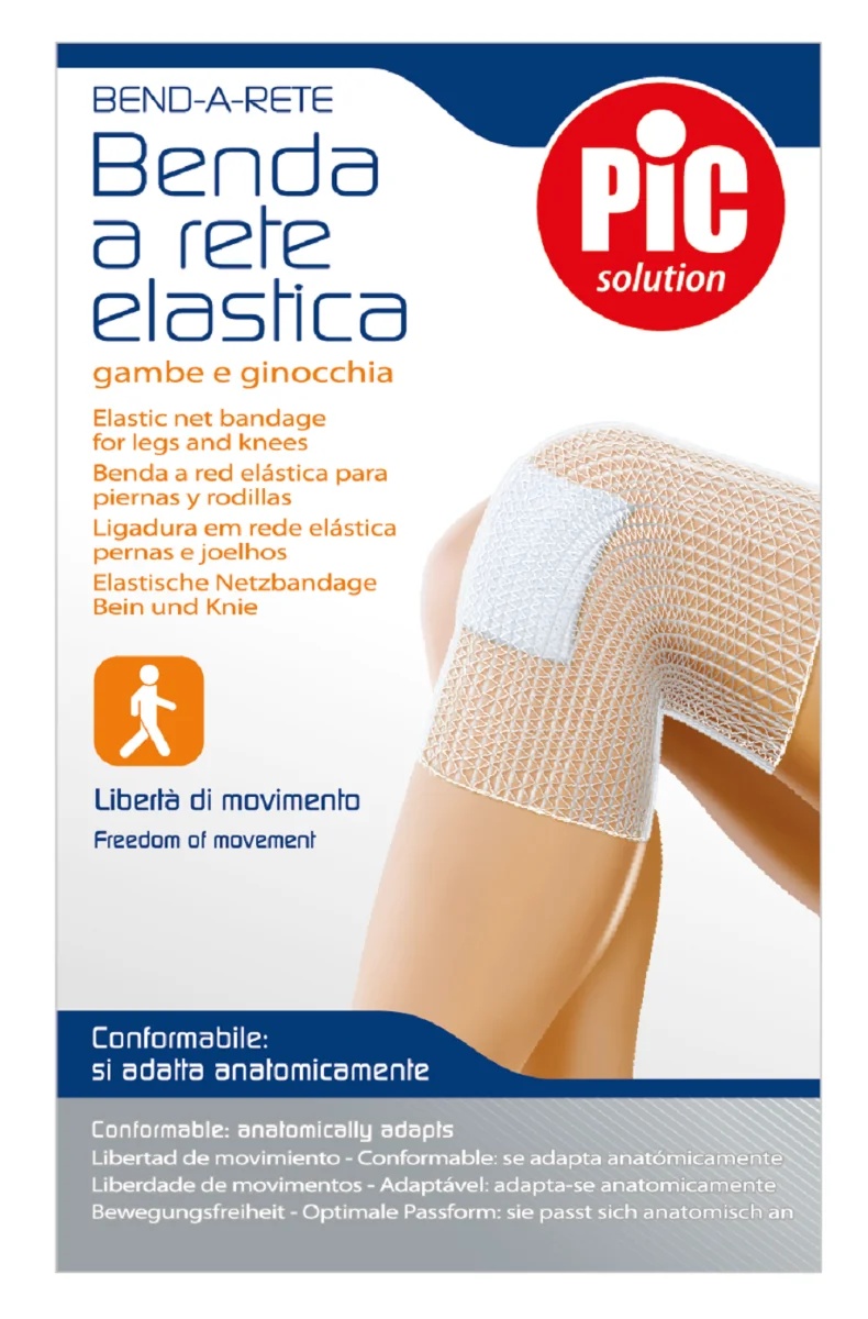 Elastische Netzbinden PIC Pic für Beine und Knie, Stärke 4, Länge 3 Meter, Verbandfixierung