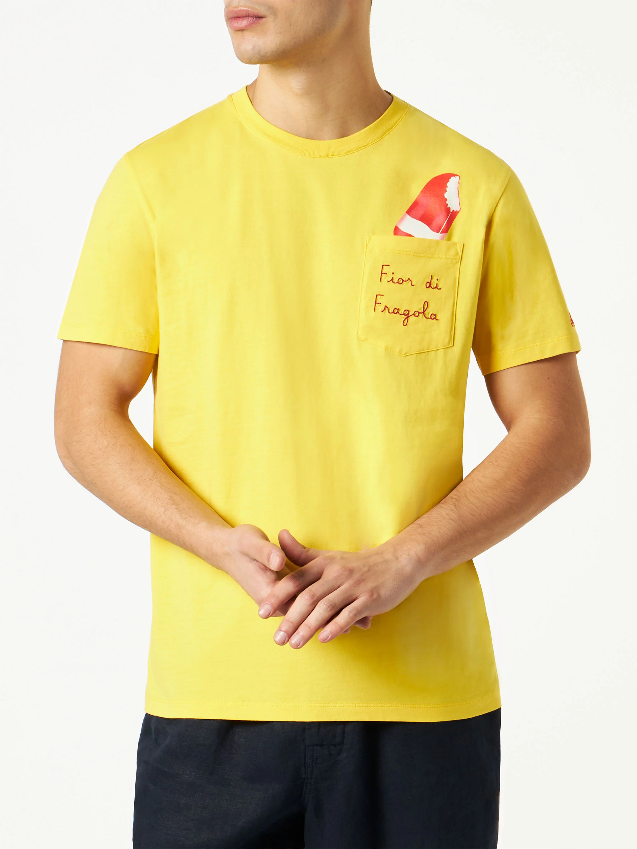 T-shirt Fior di Fragola in cotone con ricamo| ALGIDA® EDIZIONE SPECIAL