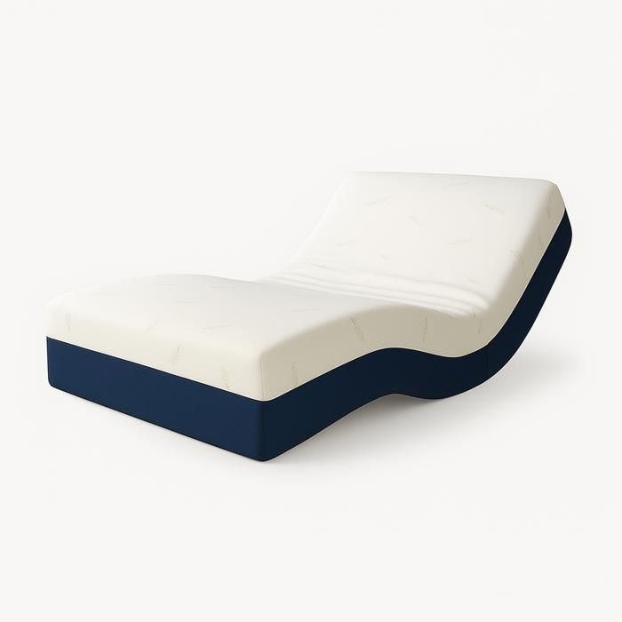Pacchetto letto elettrico con materasso 160x200 cm - Bianco - Base relax + Struttura letto in similpelle + Materasso