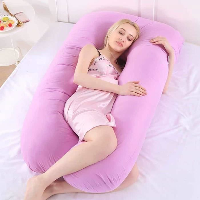 Coussin De Grossesse Oreiller Pour Maternité Avec Couvercle À Fermeture À Glissière Multifonctionnel Lavable Oreiller En Form Label