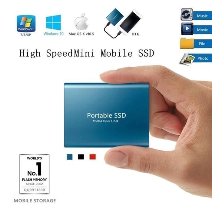 1TB Internal Type-C USB 3.1 SSD External Hard Drive for PC, Laptop, MacBook, Windows