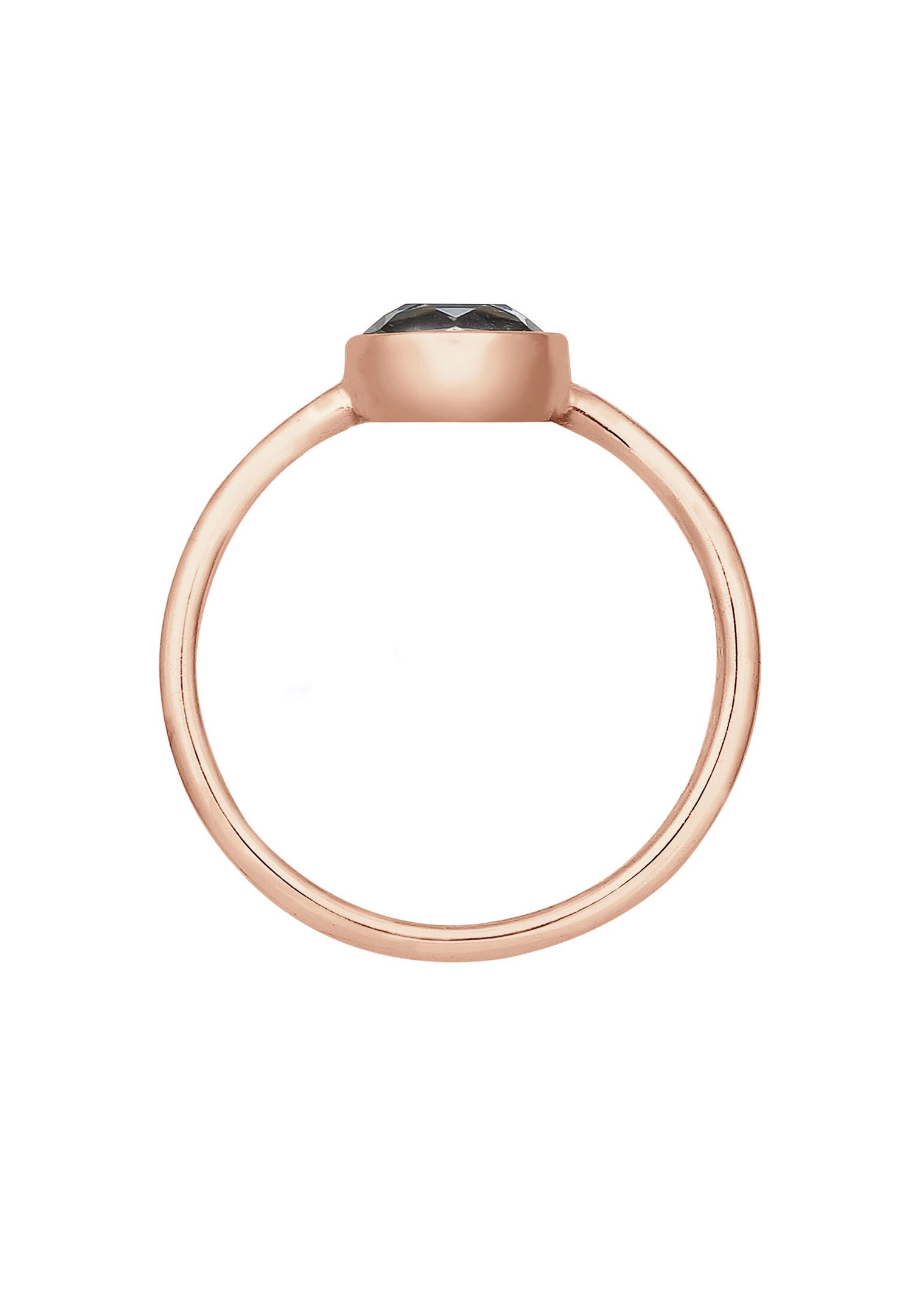 Elli Femmes bande classique avec cristal en argent sterling 925