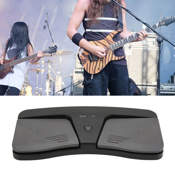 SALALIS - Girapagine musicale wireless, pedale girevole, accessorio in ABS per esibizioni dal vivo