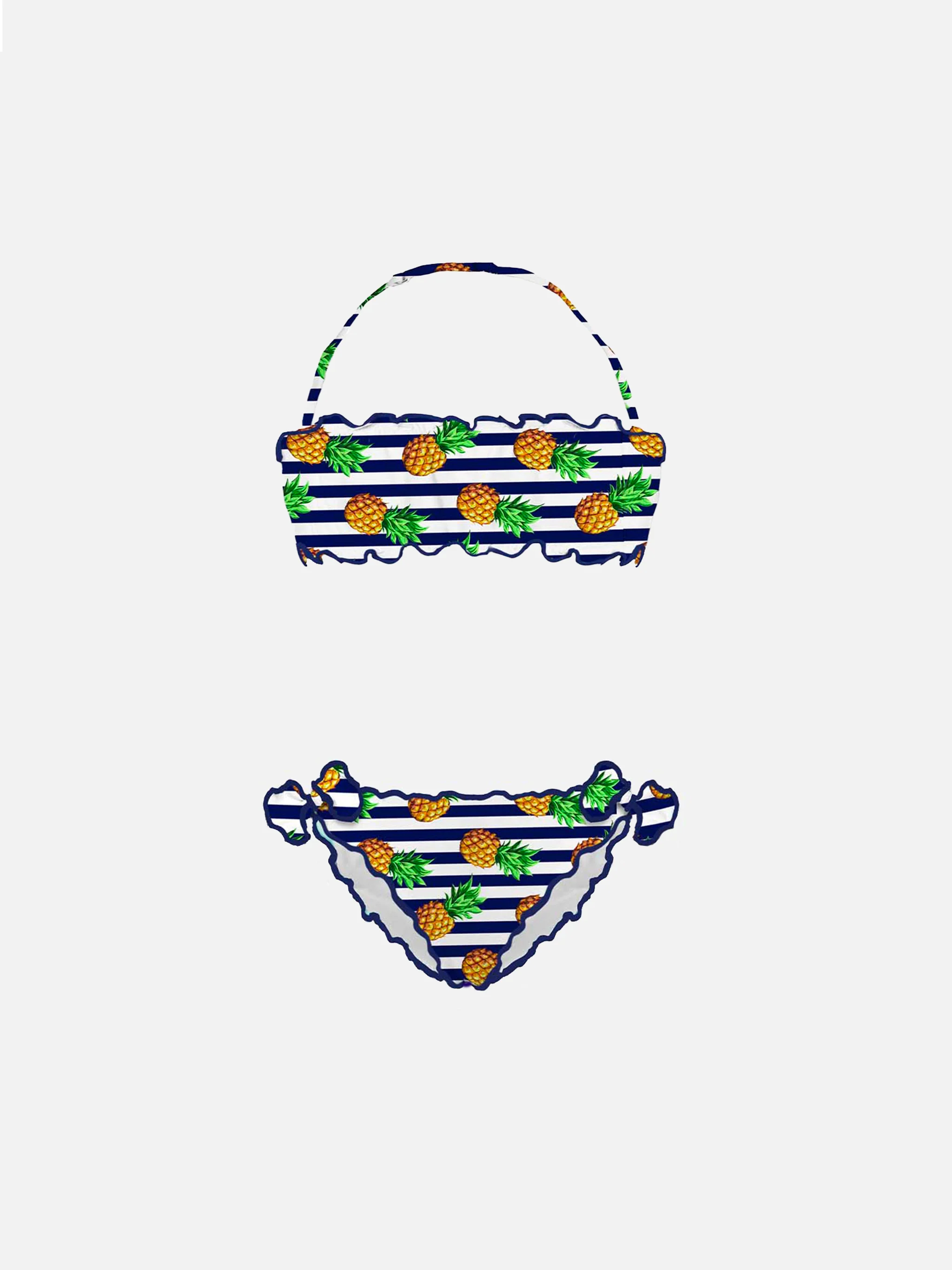 Babybikini met bandje met ananasprint