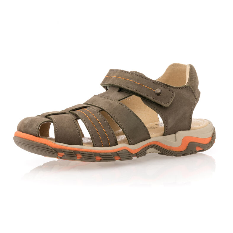 Sandalias verdes para niño / Zapatos de punta abierta