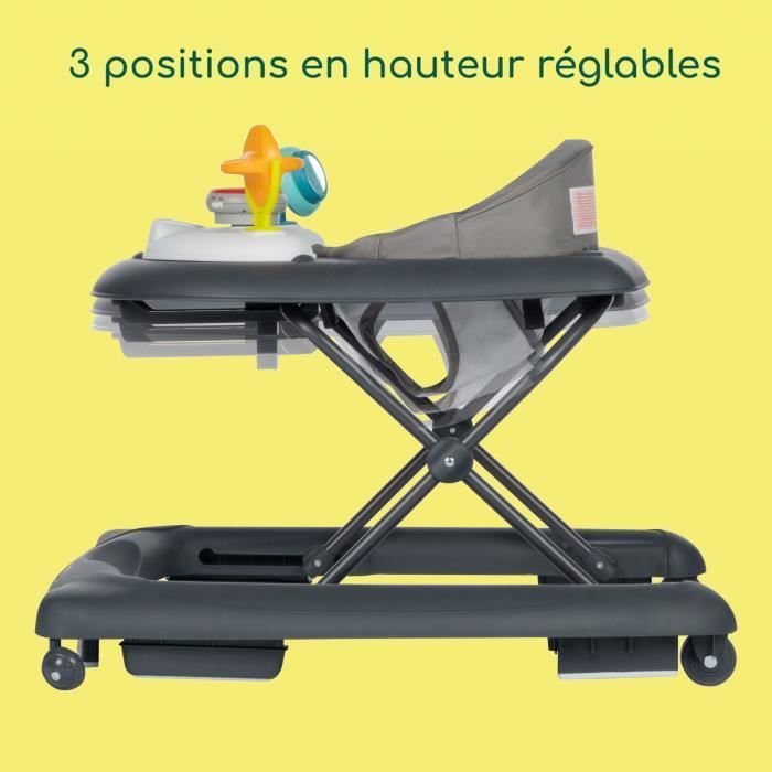 Girello BEBECONFORT EXPLORER con vassoio musicale, da 6 a 18 mesi (12 kg), colore grafite.