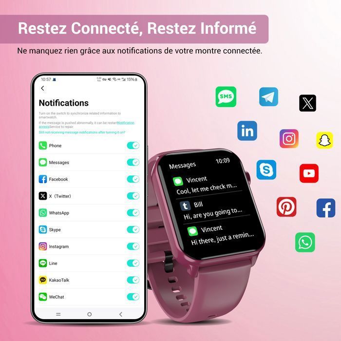 Smartwatch da donna Blackview con chiamate Bluetooth, assistente vocale, funzioni femminili, monitoraggio del sonno e della saturazione di ossigeno (SpO2), smartwatch per adulti.