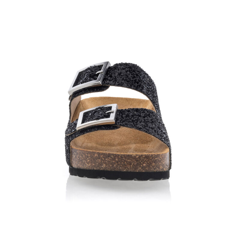 Sandalias negras para mujer / Zapatos de punta abierta