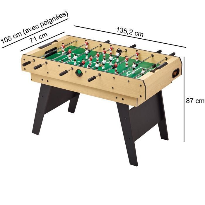 KANGUI 4-in-1 Multi-Game Table for the Whole Family - Foosball - Billiards - Ping Pong - Hockey