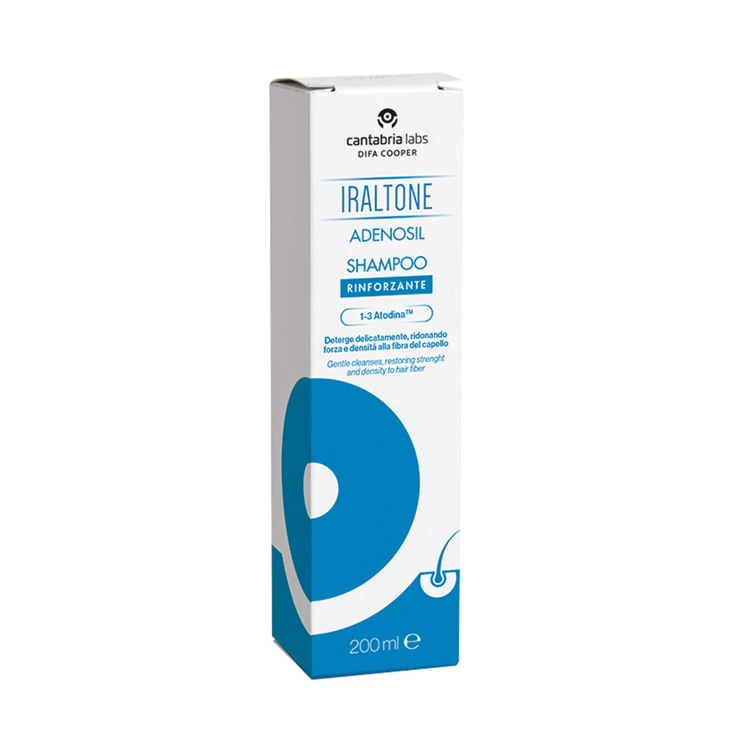 IRALTONE Adenosil shampoo fortalecedor para cabelos quebradiços 200 ml