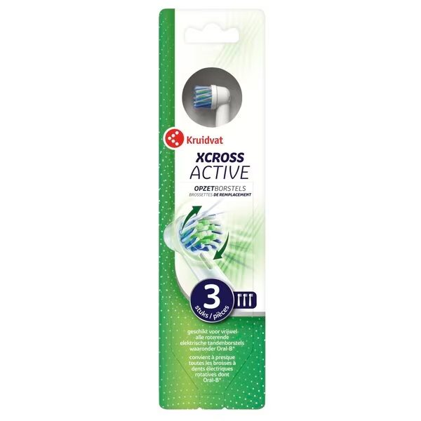 „Kruidvat Xcross Active“ šepetėlių galvutės<br>3 vnt.