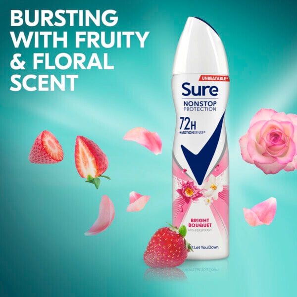 Sure antiperspirant deodorant aerosol Nonstop Bright Bouquet 150ml