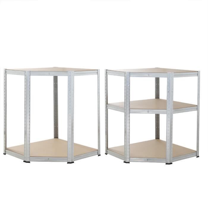 Estantería de acero y MDF de alta resistencia, 180x70x40 cm, 5 estantes modulares, máx. 875 kg, estantería de esquina para garaje, taller o herramientas de bricolaje.