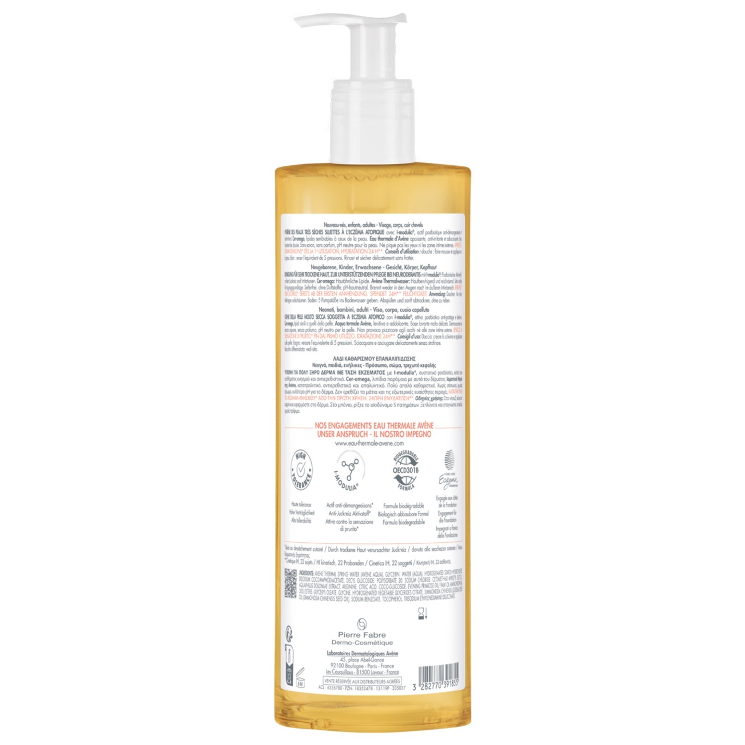 Avène Duschöl XeraCalm AD lipidový čistiaci olej - 400 ml