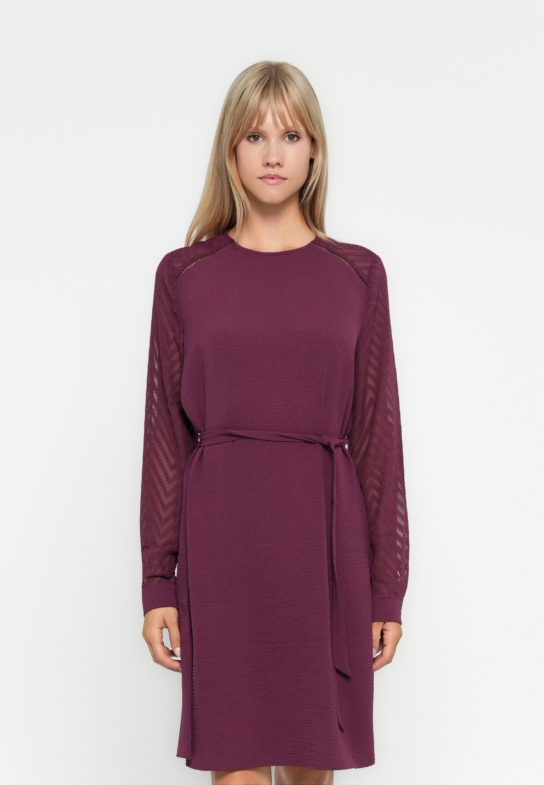 ONLY ONLMETTE DOBBY-MOUWJURK - Dagjurk - mauve wijn