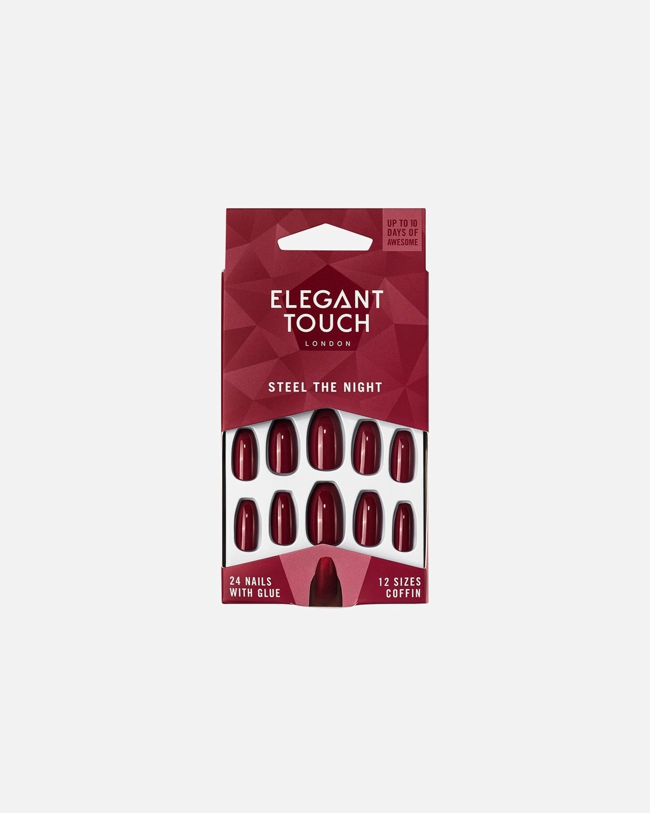 Umelé nechty Elegant Touch Steel The Night - 1 kus