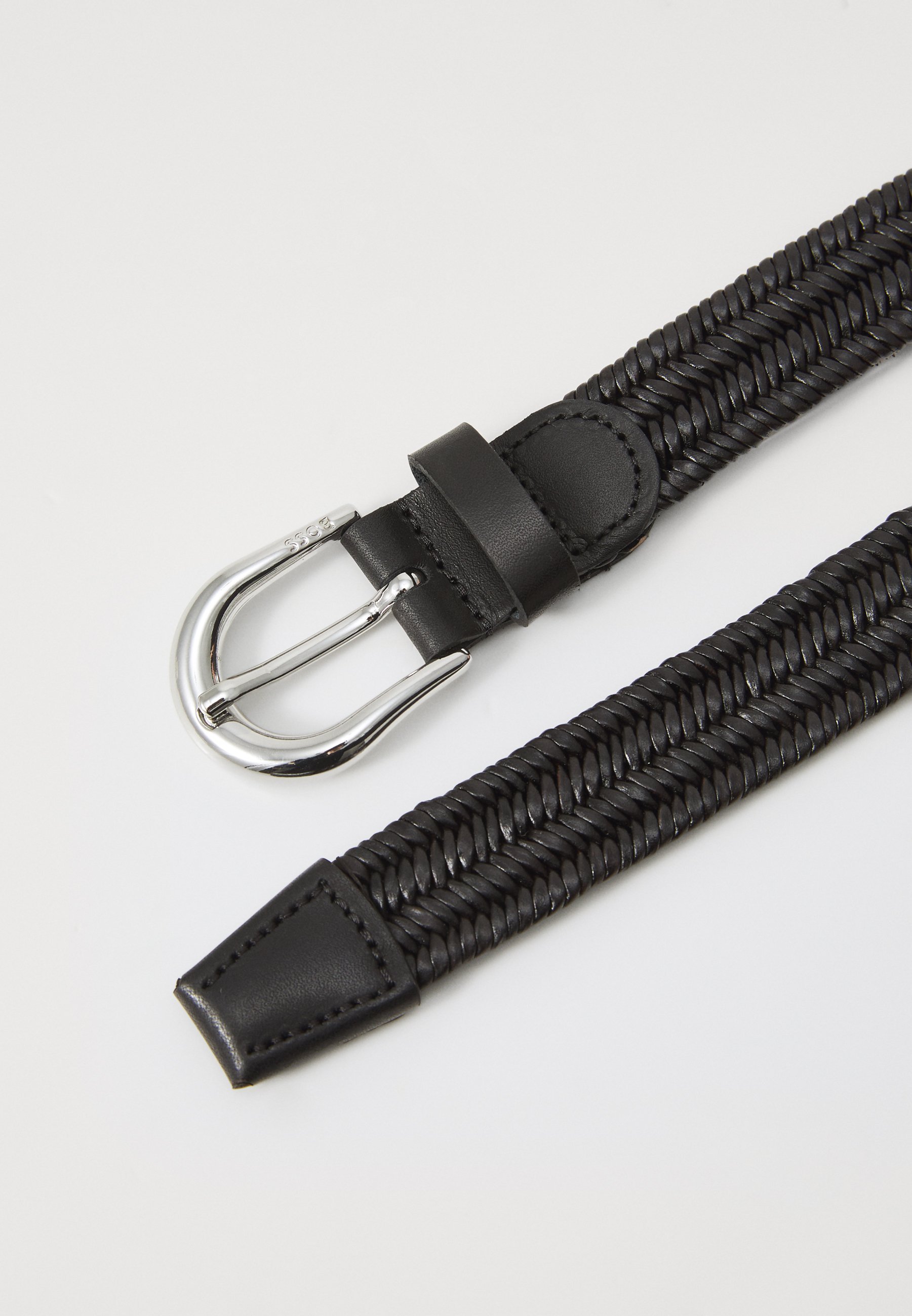 BOSS CAROL - Gevlochten riem - zwart