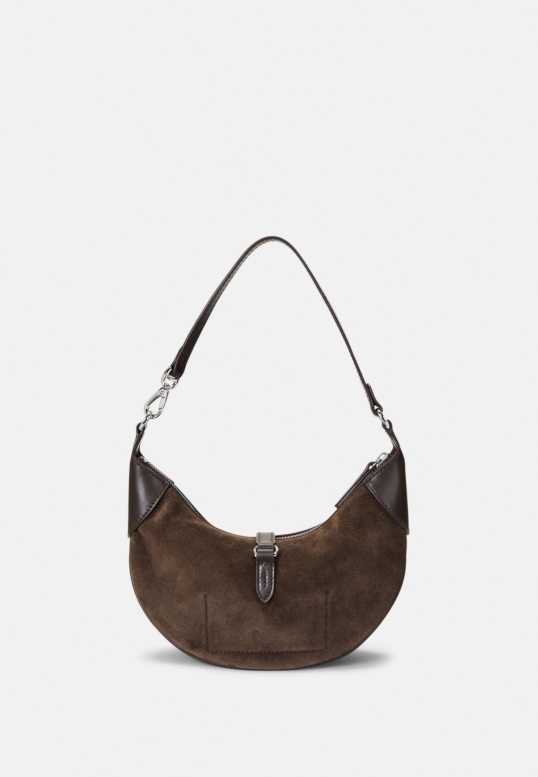 Polo Ralph Lauren POLO ID SUEDE MINI SHOULDER BAG - Kabelka - čokoládová
