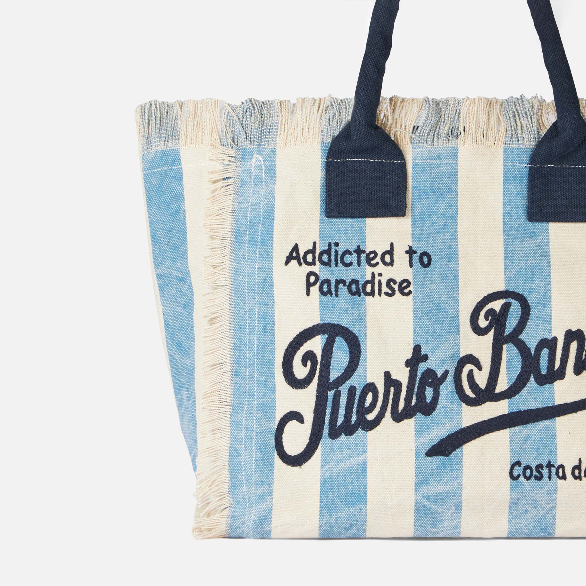 Sac bandoulière en toile Vanity avec imprimé Puerto Banus
