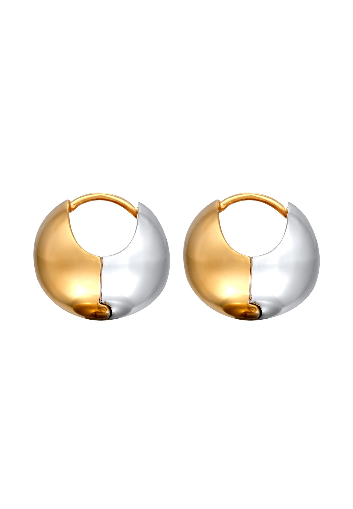 Elli PREMIUM Femmes créoles boule Chunky en argent sterling 925