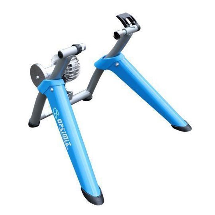 Home trainer - Optimiz - Fluide pliable - Blanc/Bleu - Poids jusqu'à 100 kg - Mixte