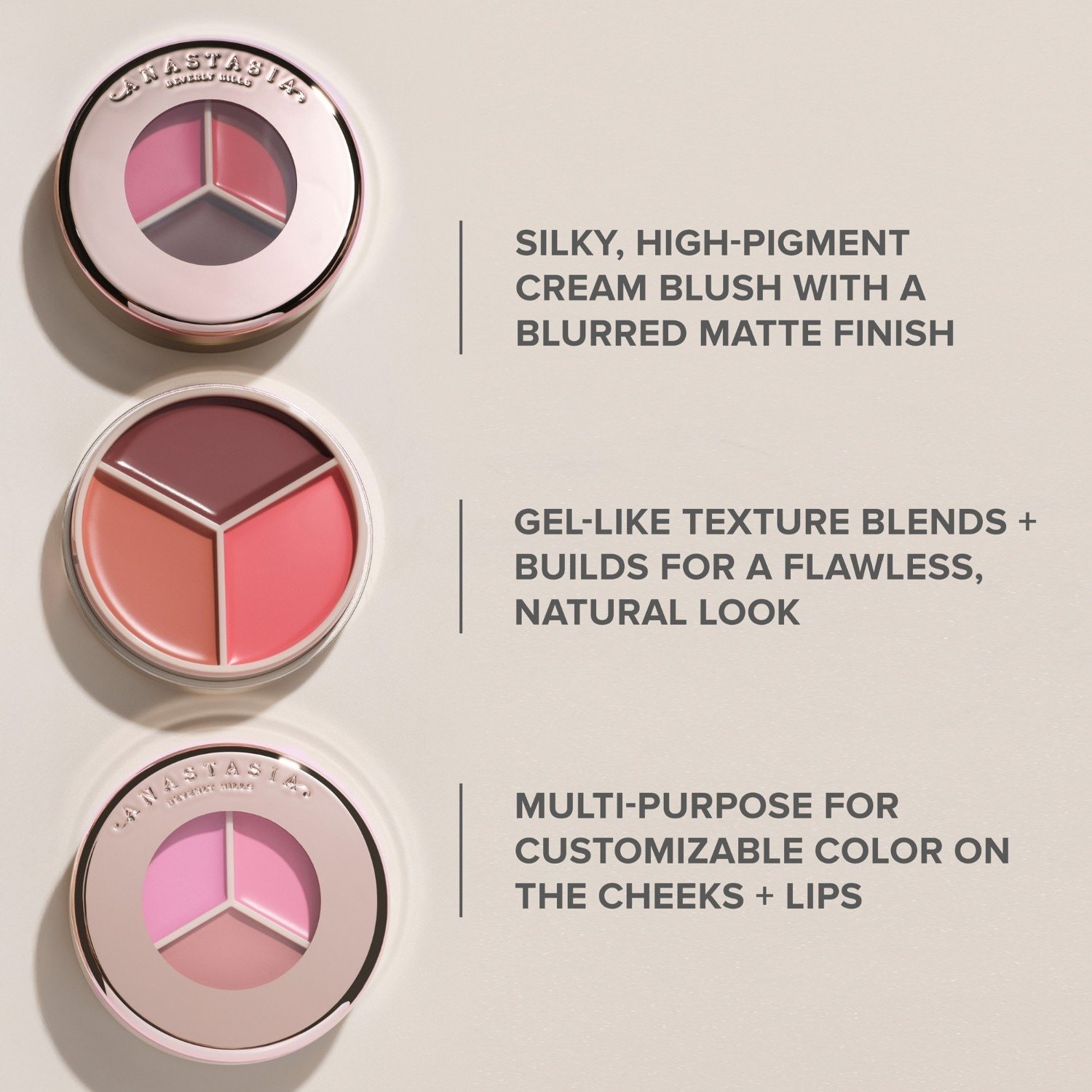 Anastasia Beverly Hills Blush Magic Touch Trio rumenila - 9 g