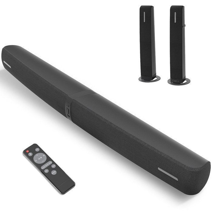 Barre de son Bluetooth 2 en 1 amovible pour home cinéma