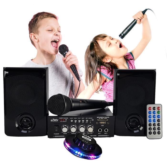Kit Karaoke - PARTY-KA100 - LED RGB multicolore - USB - Bluetooth - Per bambini