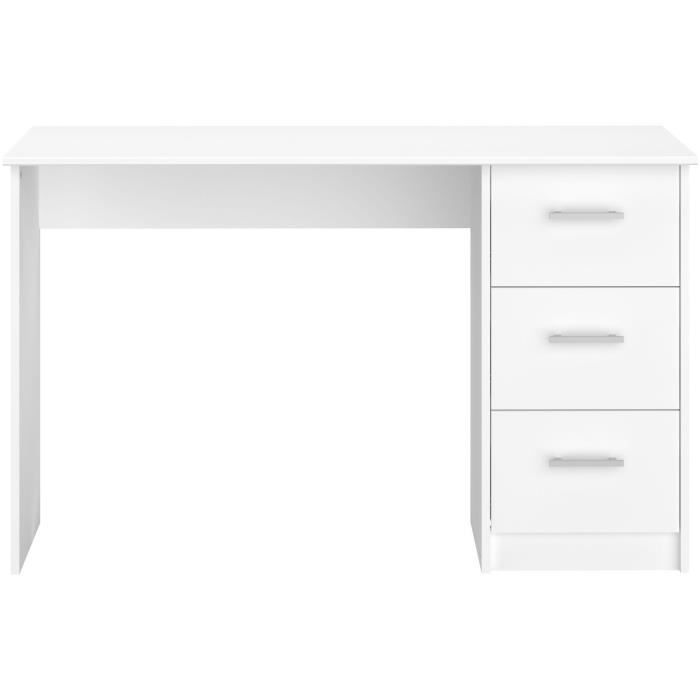 Chambre complète enfant 3 pièces ZODIAC - Lit + chevet + bureau - Décor blanc - PARISOT