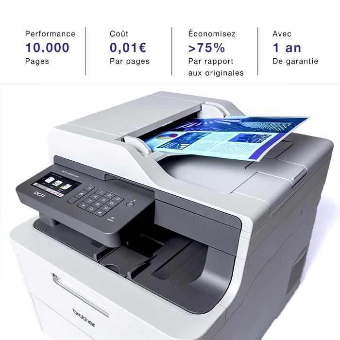 Toner - TONERMEDIA - TN-243 TN-247 - Compatibel - 4 cartridges - 3000 pagina's zwart-wit