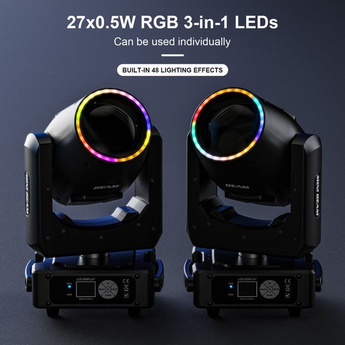 Luci da palcoscenico - UKING 350W RGBW LED DJ Moving Head Gobo con strisce luminose - Confezione da 2