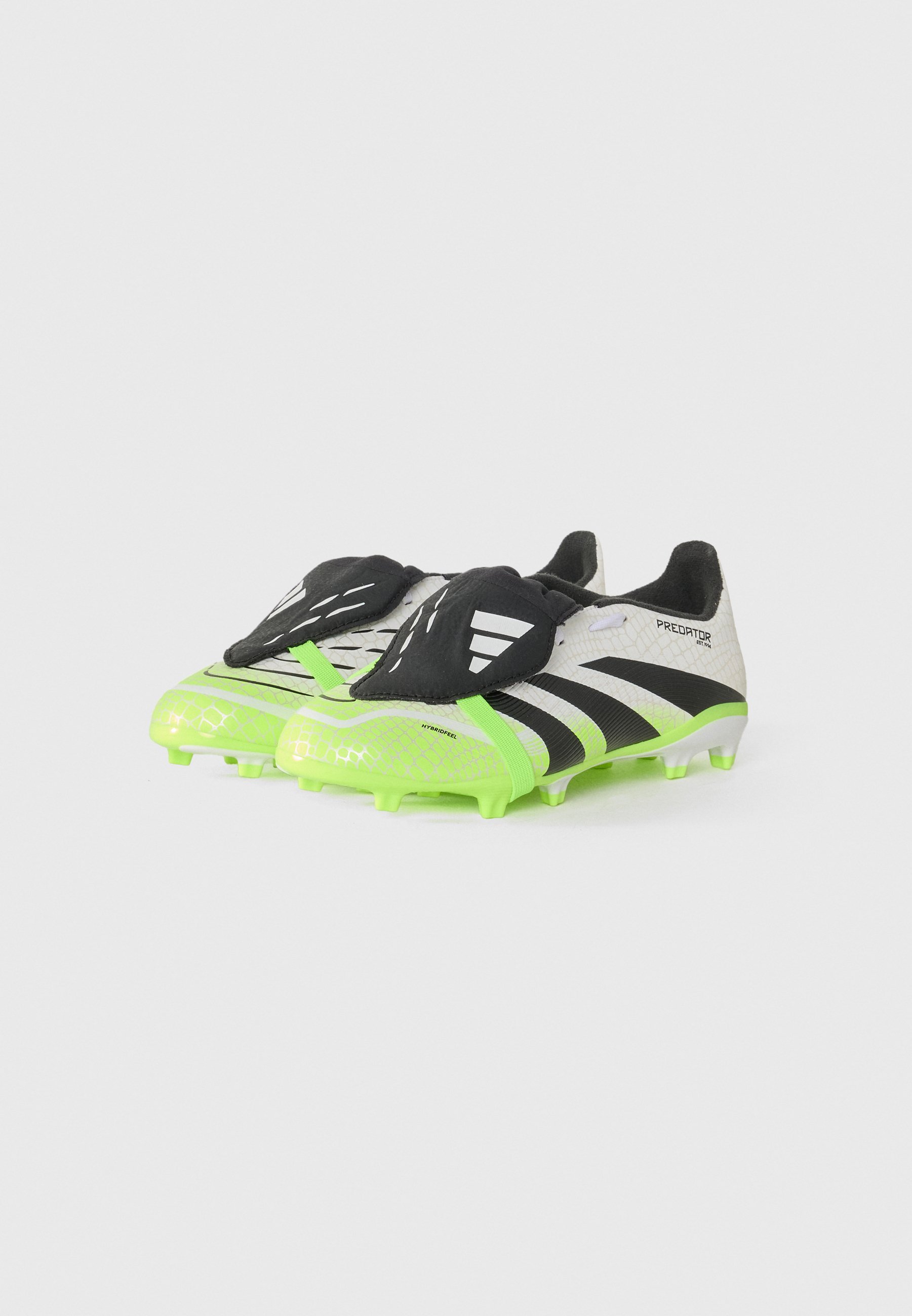 adidas Performance PREDATOR LEAGUE FOLD OVER TONGUE FIRM GROUND/MULTI GROUND KINDEREN UNISEX - Voetbalschoenen voor stevige ondergrond - wit/core black/lucid lemon
