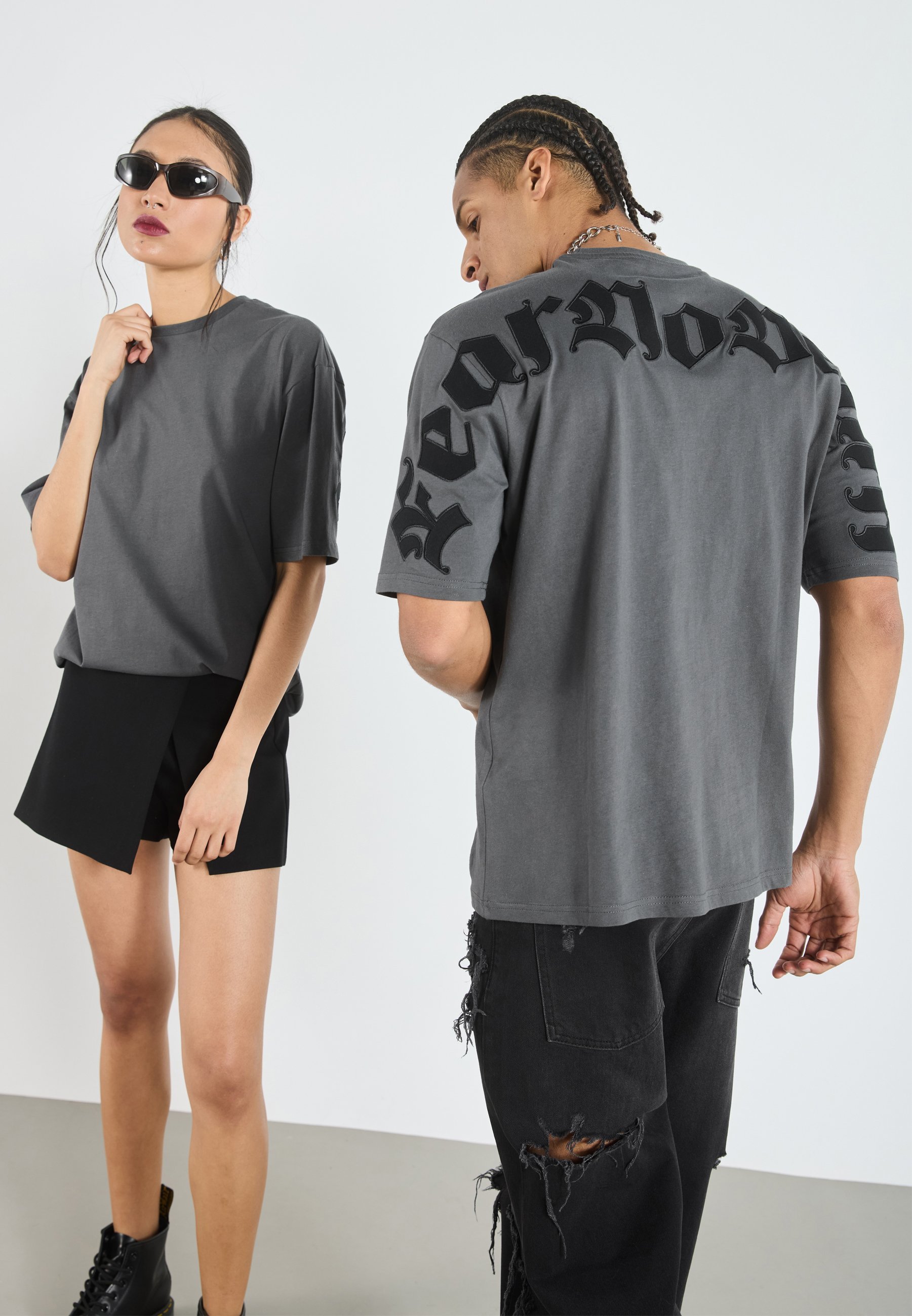 YOURTURN UNISEXE - T-shirt imprimé - fer forgé
