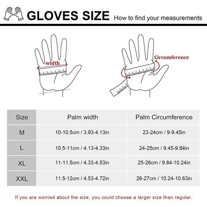 Guantes de moto negros talla M, guantes de moto con pantalla táctil de dedos completos, guantes tácticos para deportes al aire libre para hombre y mujer, guantes de motocross