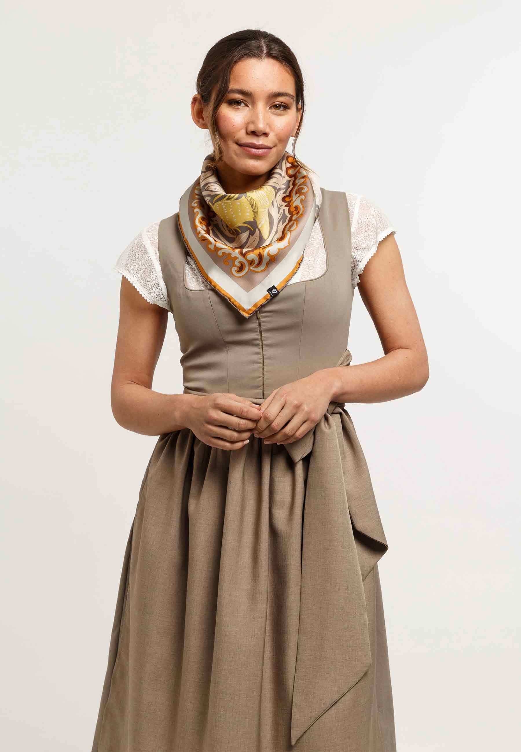 FRAAS ANIMAL FLORAL TUCH - Foulard - stone