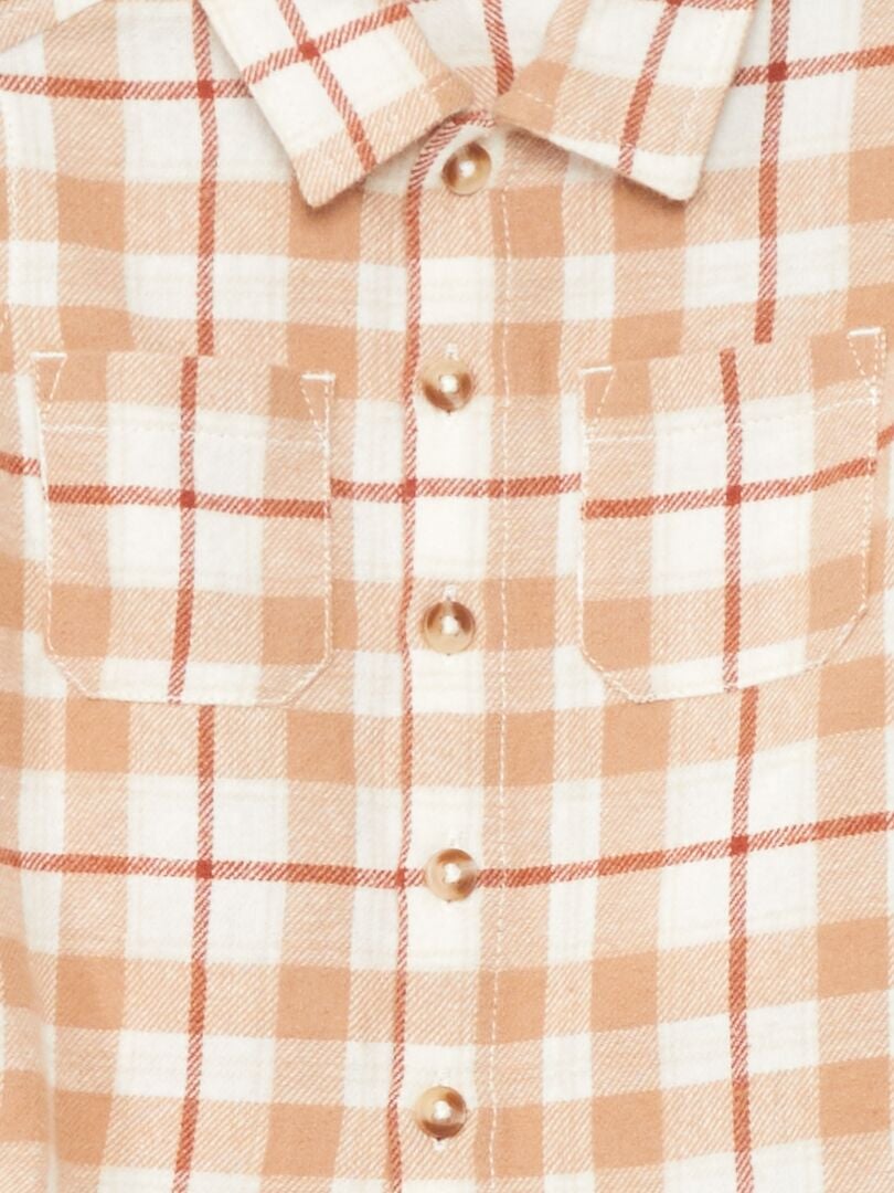 Camisa de flanela xadrez - ROSA