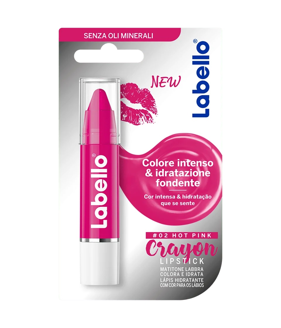 LABELLO Labello Crayon Hot Pink 3 g Intensieve hydratatie