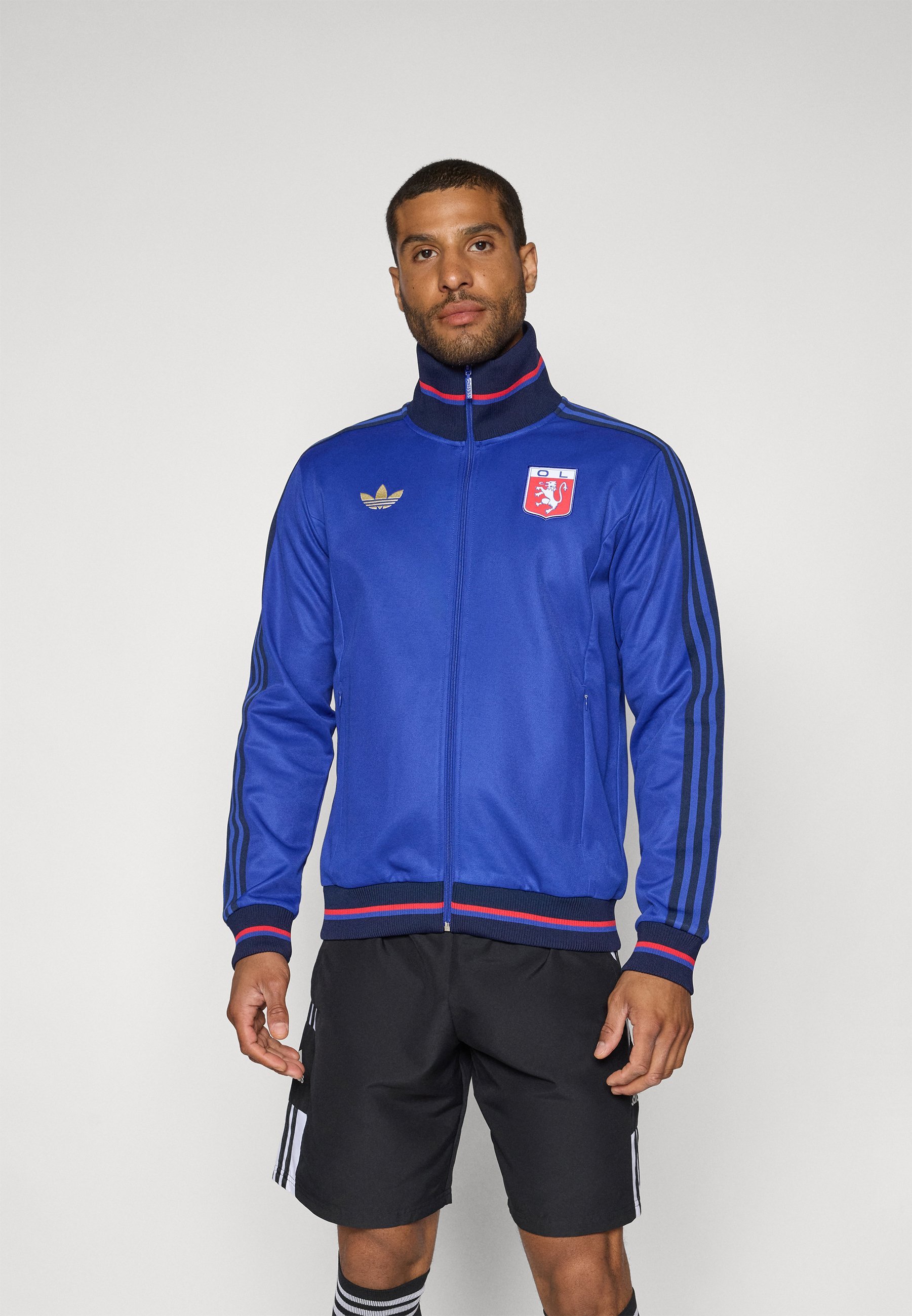 adidas Originals OLYMPIQUE LYON 75 ANNIVERSARY TRACK TOP - Clubkleding - semi-transparant blauw