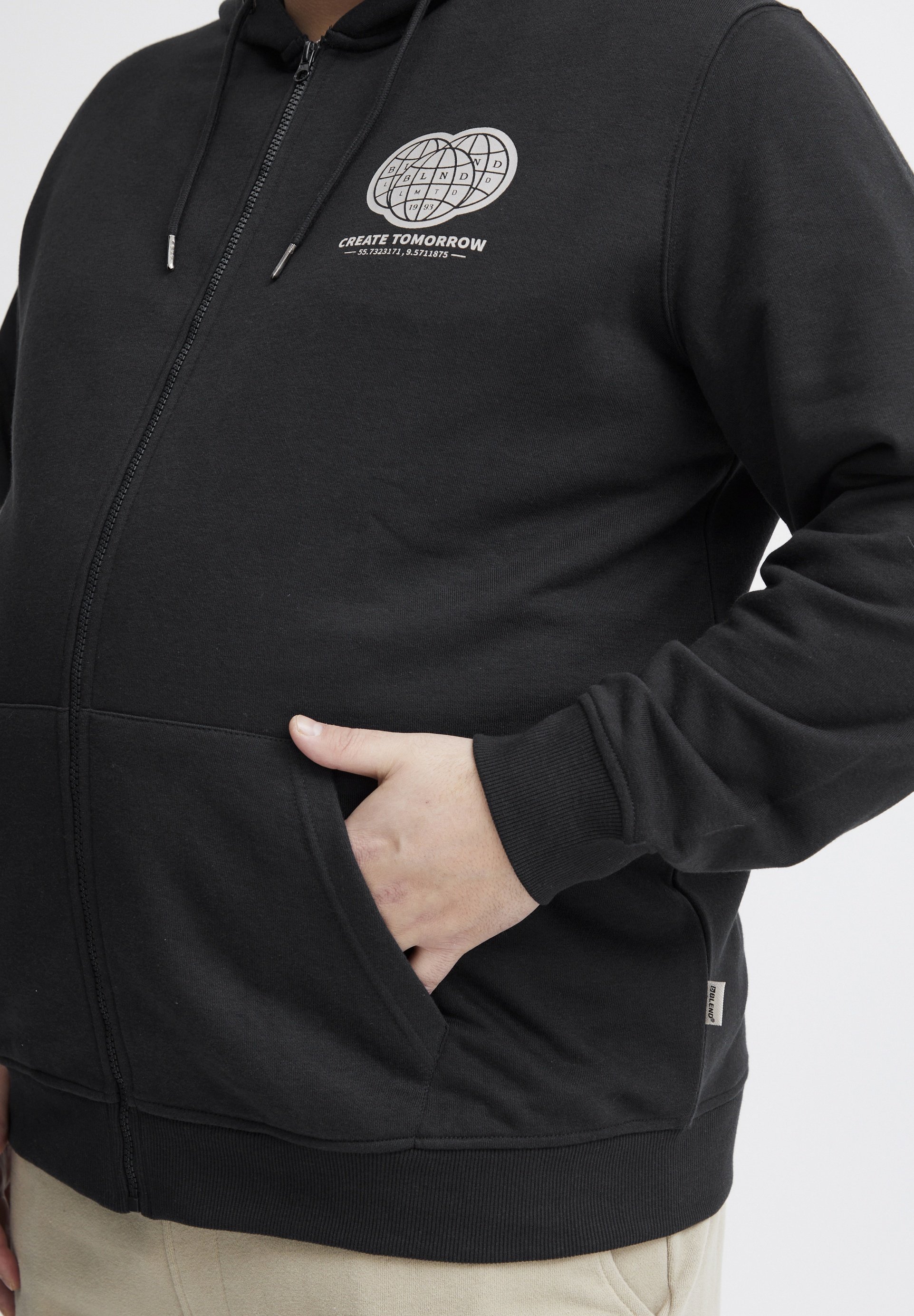Felpa Blend BHBSWEATSHIRT - Felpa con zip - nera