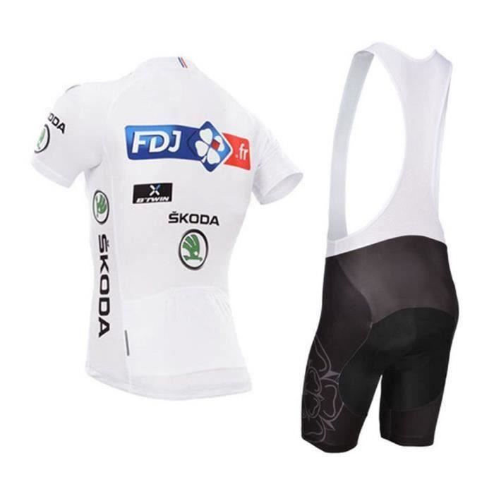 Men's Cycling Clothing Set - Brand - Model - Short Sleeves - White - Breathable